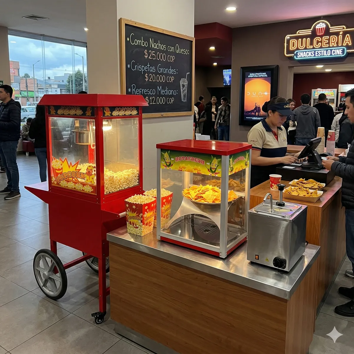 Combo Cine en Casa o Local: el punto de snacks de baja inversión que sí vende — Comida Rápida | Fuller Machinery